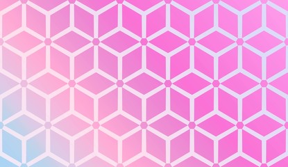 Modern Pattern With Curved Line. Geometric Elements. Blurred Gradient Background. Design For Screen, Presentation, Wallpaper. Holiday Object. Vector Illustration