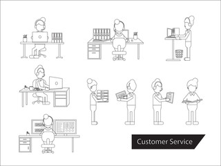 Customer service concept