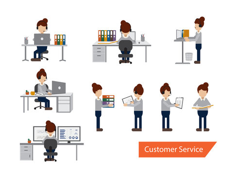 Customer service concept