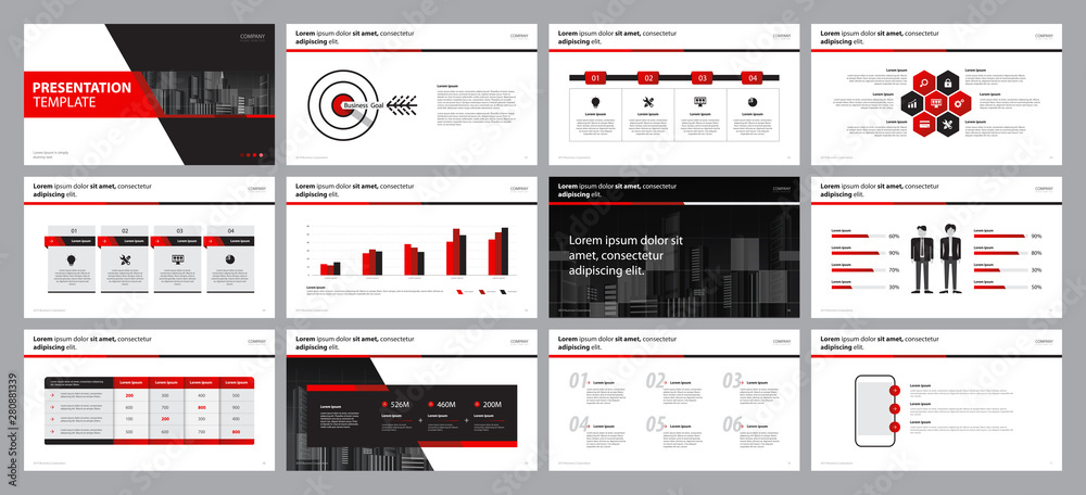 Aufkleber business presentation backgrounds design template and page layout design for brochure ,annual report