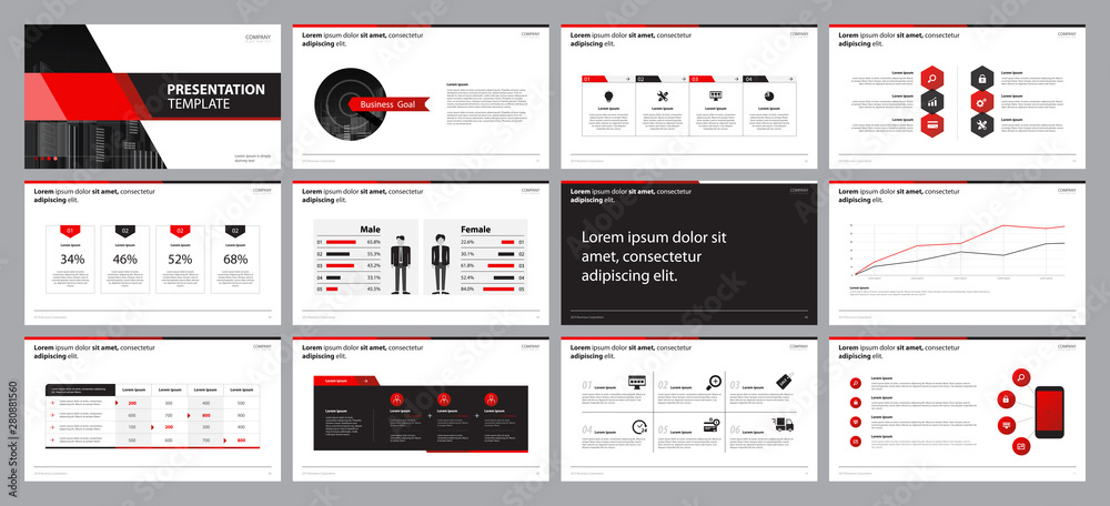 Aufkleber business presentation backgrounds design template and page layout design for brochure ,annual report