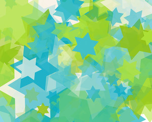 Abstract Generative Art color distributed Stars background illustration
