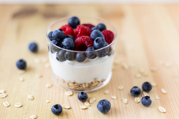 Greek yoghurt with red fruits