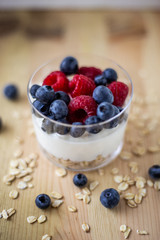 Greek yoghurt with red fruits