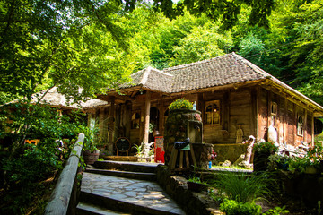 Old wooden house with vintage details