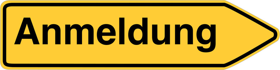 Anmeldung - Wegweiser rechts