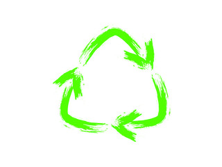 EPS 10 vector. Green reuse sign on white background.