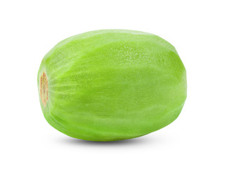 Peel kiwi isolated on white background.