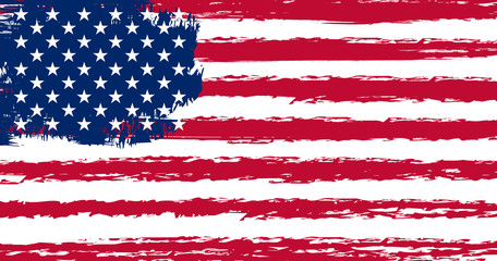 flag of the United States of America. illustration of wavy American Flag for Independence Day.