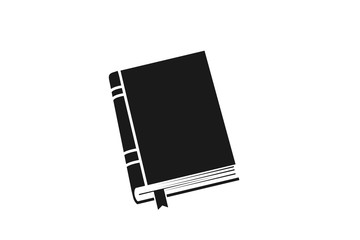 Modern diary or note book black icon vector 