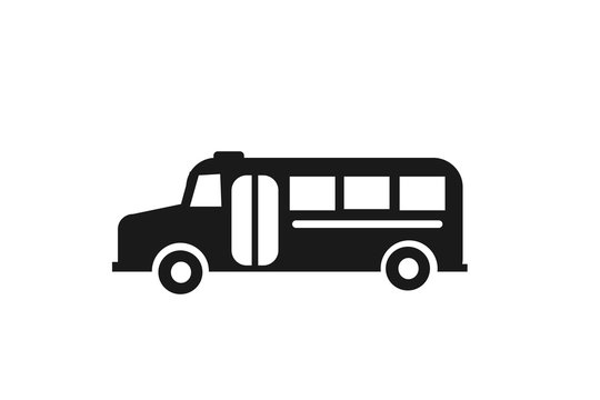 Old school transport bus icon 