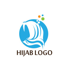 Hijab logo and symbol icon vector illustration