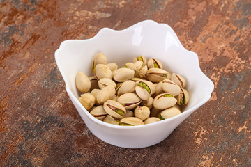 Pistachio nuts heap