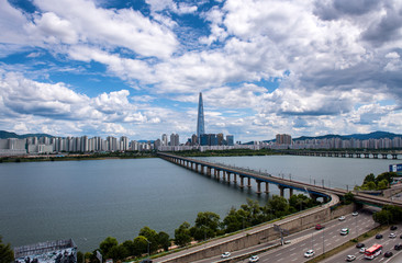 Fototapeta premium bridge over the river at seoul city south korea