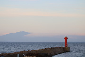 オホーツク海岸の夕焼け