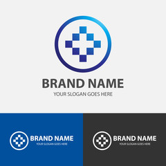 Obraz premium DIGITAL MEDICAL SERVICES LOGO ICON TEMPLATE