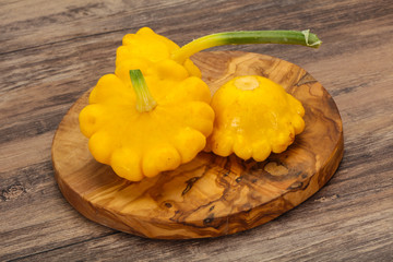 Fresh ripe tasty patisson ready for cooking