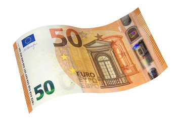 Banknote of fifty Euro of new sample