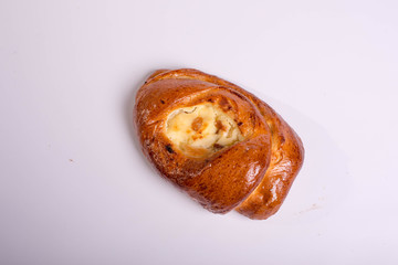 Cheesecake. Bun with curd. Dessert baking