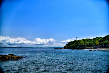 Fototapeta premium Landscape of the cape in Yokosuka, Japan