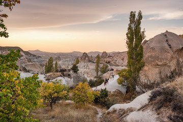 Landscape of the Red valley in Cappadocia, Turkey