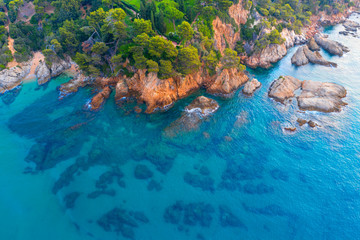 Cliffs at spanish costa brava coast