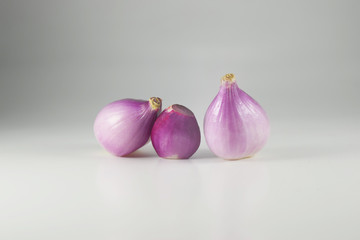 Red onion isolated on background white