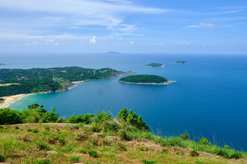 Landscae Black Rock Cliff Pha hin dum Phuket Thailand