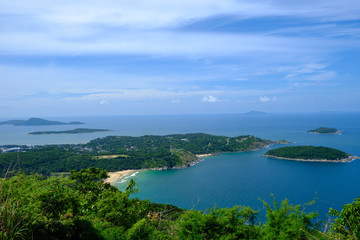 Fototapeta na wymiar Landscae Black Rock Cliff Pha hin dum Phuket Thailand