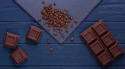 Broken chocolate bar