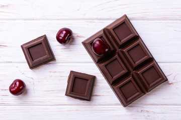 Broken chocolate bar