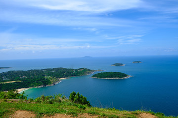 Landscae Black Rock Cliff Pha hin dum Phuket Thailand