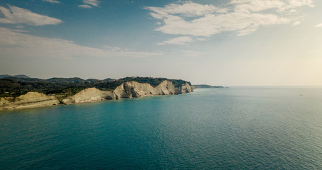 Fototapeta na wymiar Logas beach cliffs, Greece