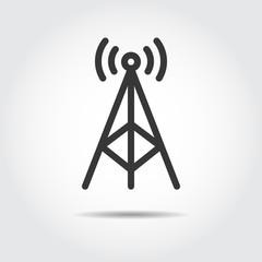 Naklejka premium Antenna icon line vector illustration