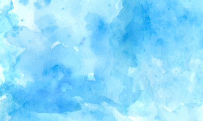 Blue texture with white imitations of watercolor
