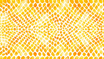Texture of snake skin orange on a white background in watercolor - 280895534