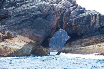 Arco Natural Campaigh Natural Arch. Great Bernera. Lewis Island. Outer Hebrides. Scotland, UK