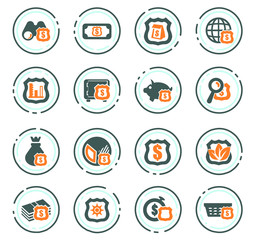 Fototapeta premium Insurance icons set