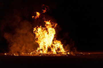 Camp Fire Christmas in July Tree Burning