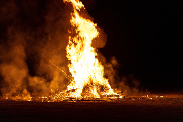 Camp Fire Christmas in July Tree Burning