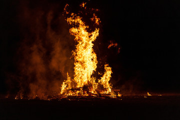 Camp Fire Christmas in July Tree Burning