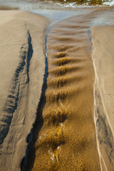 Detalles de arena y agua (Sand and water features). Playa Dail Beag Beach. Lewis Island. Outer...