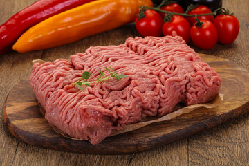 Raw turkey minced meat