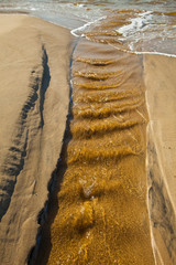 Detalles de arena y agua (Sand and water features). Playa Dail Beag Beach. Lewis Island. Outer...