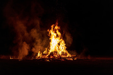 Camp Fire Christmas in July Tree Burning