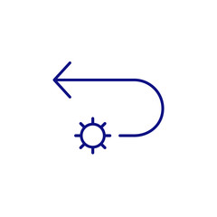 Redo setting Icon. As A Simple Vector Sign & Trendy Symbol for Design, Websites, CRM, Presentation or Mobile Application.