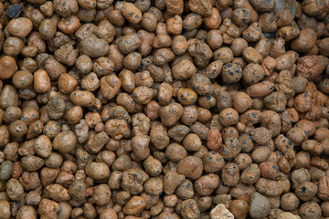 Haydite. Background. Close up. Construction insulation material.