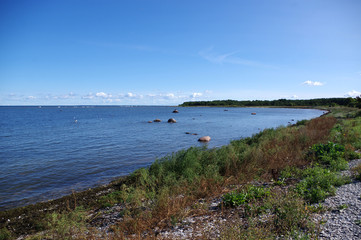 côte sur l'ile de Saaremaa en Estonie