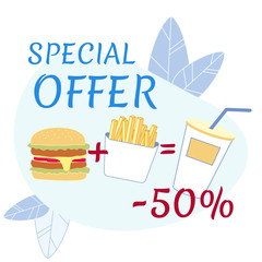 Tasty Fast Food Sale Social Media Banner Template