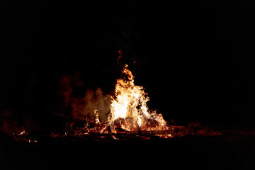 Camp Fire Christmas in July Tree Burning